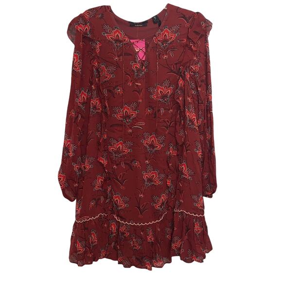 Scotch and Soda Fantastique Drapey Shift Dress Medium M Sheer Lined - Picture 3 of 7